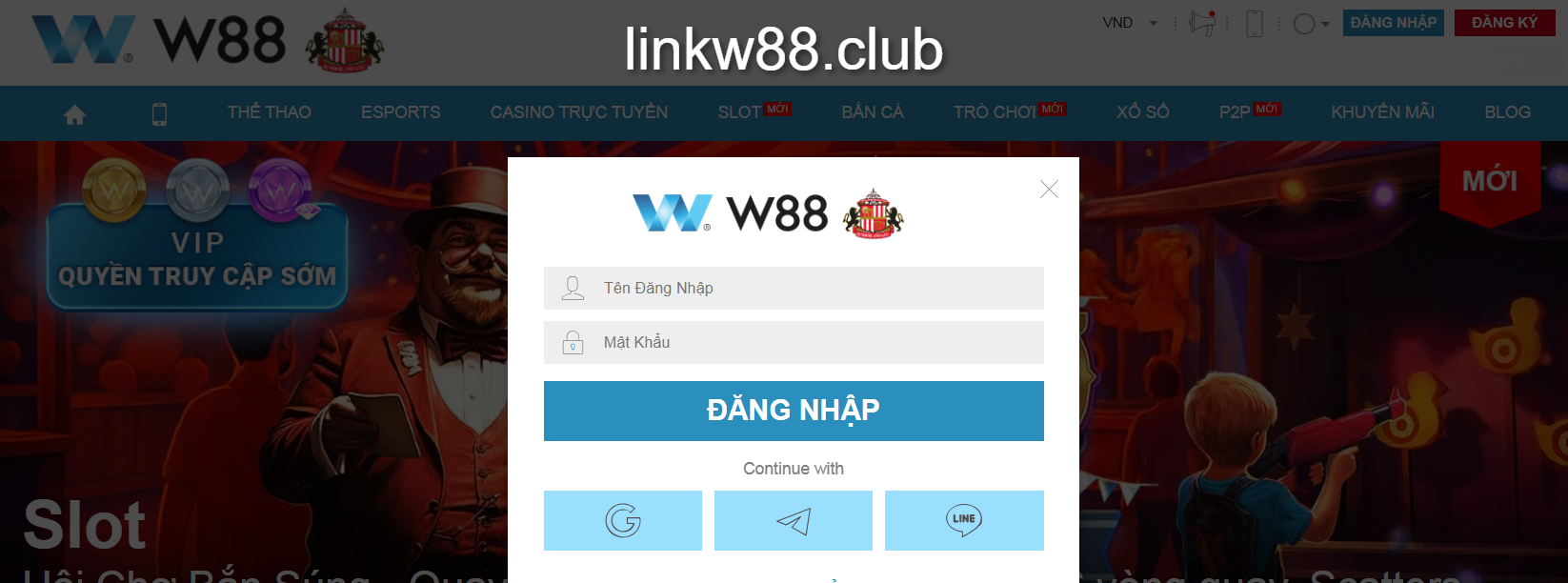 Đăng nhập tài khoản W88 để nạp crypto